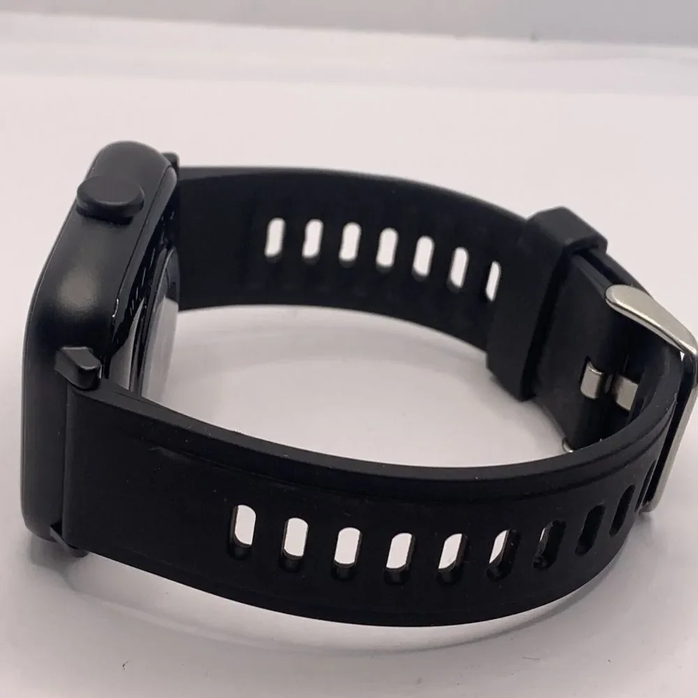 Rundoing NY16 Unisex Black Silicone Strap Digital Touchscreen Smartwatch yr118